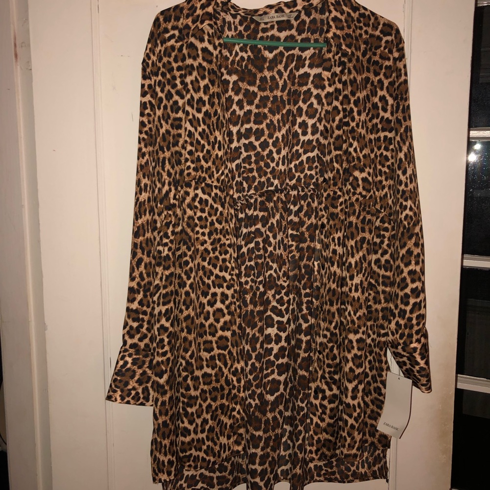 Zara Button down Cheetah top